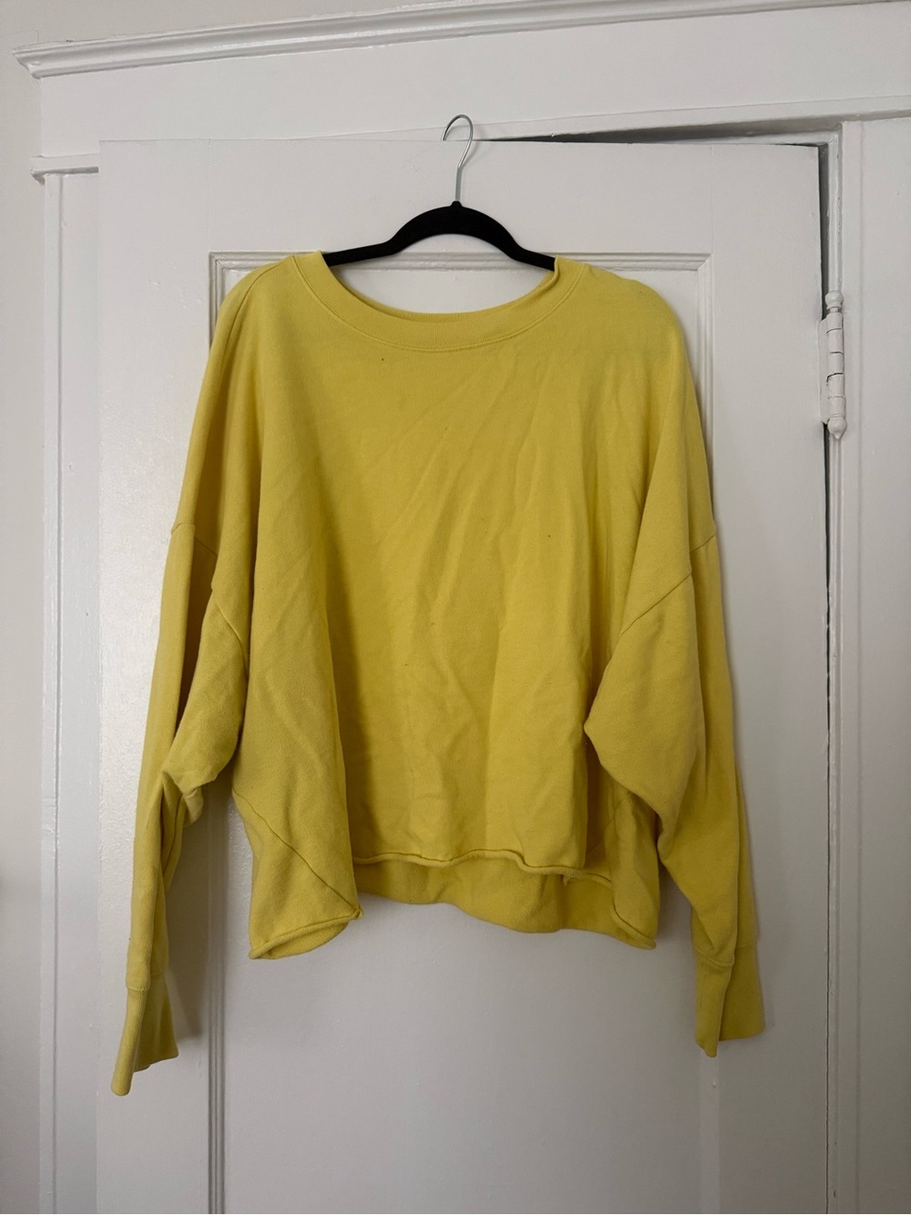 Yellow Oversized Crewneck Sweatshirt